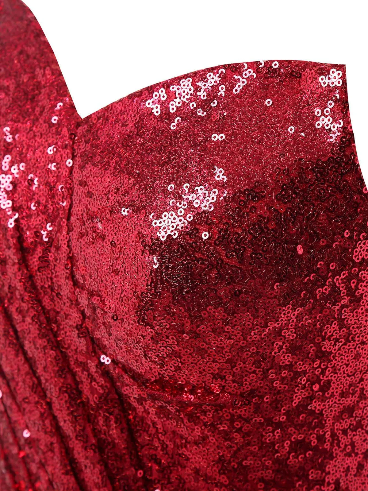 [US Warehouse] 1920s Strapless Sequin Bridesmaid Dress