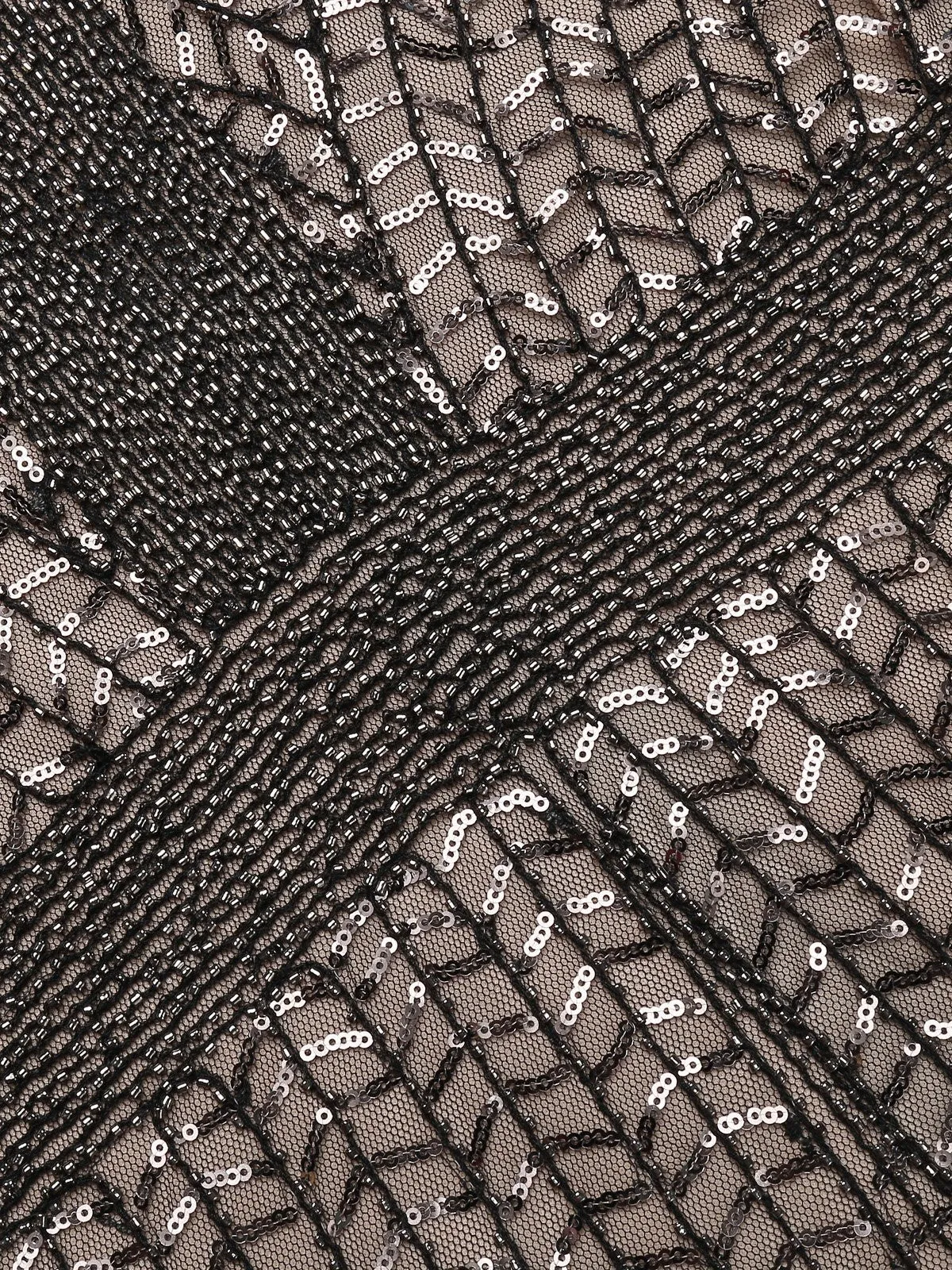 [US Warehouse] Apricot 1920s Sequin Fringe Flapper Dress