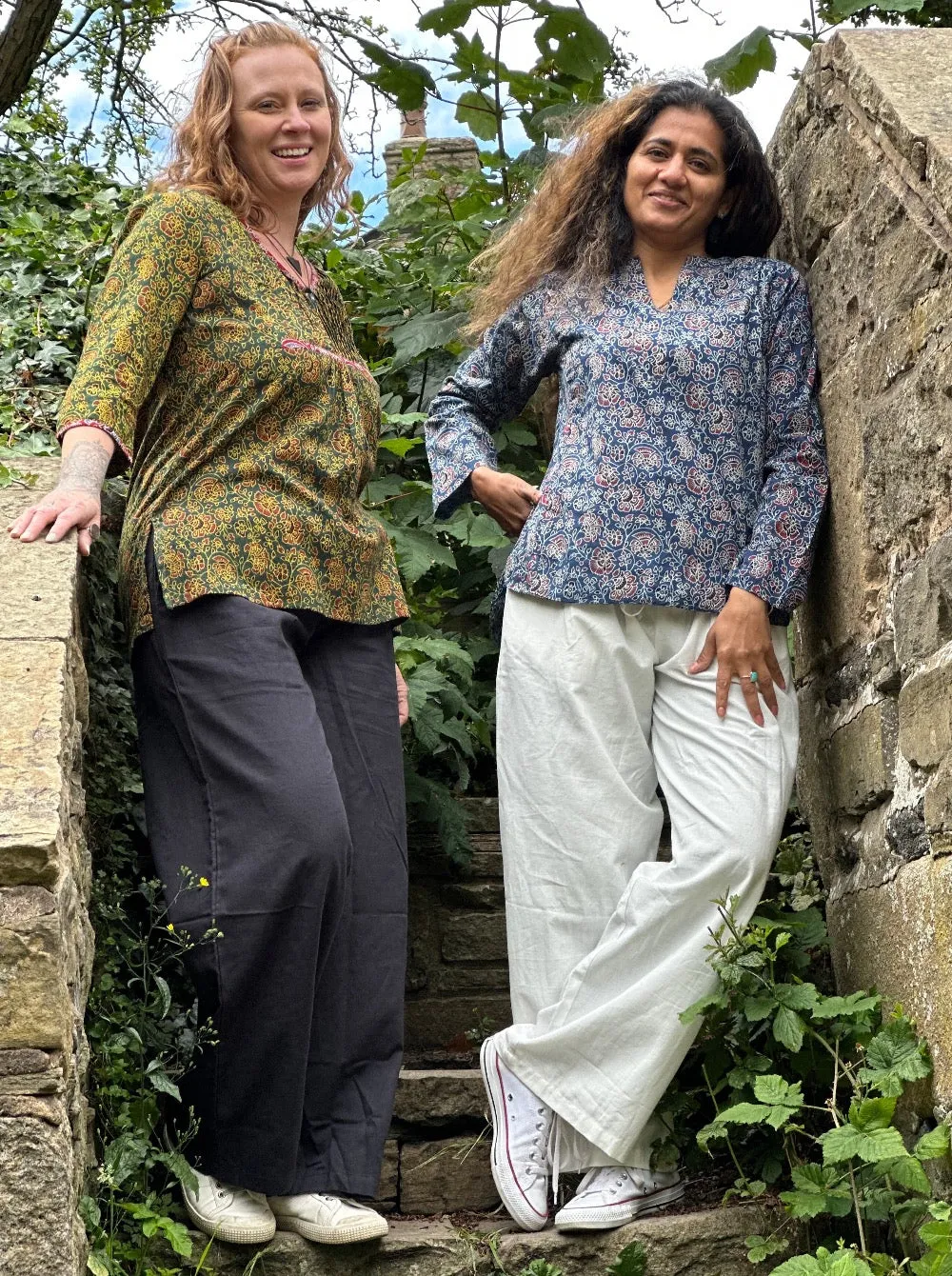 Wide Leg Cotton Flax Trousers