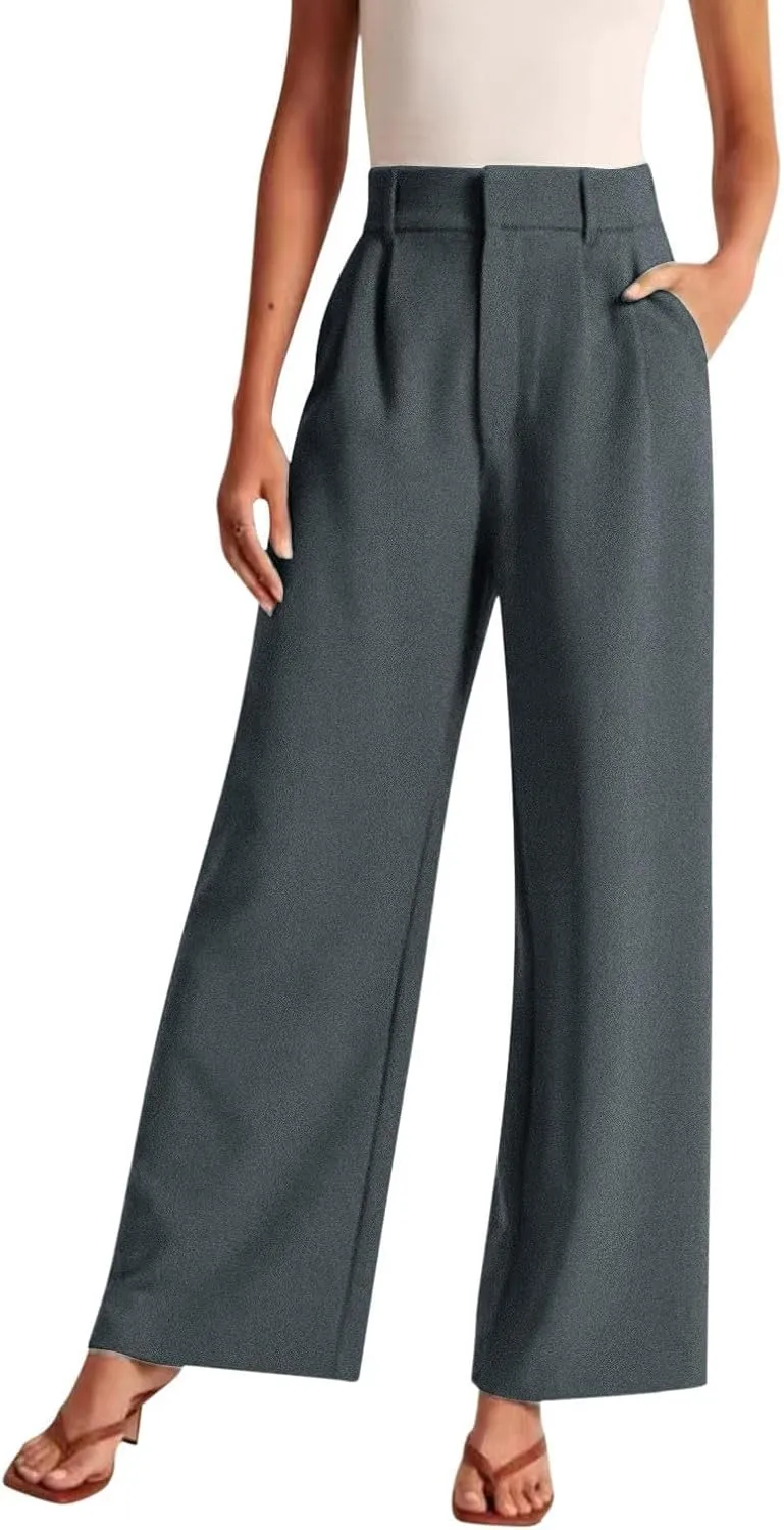 Wide Leg Dress Pants Women's High Waisted Trousers