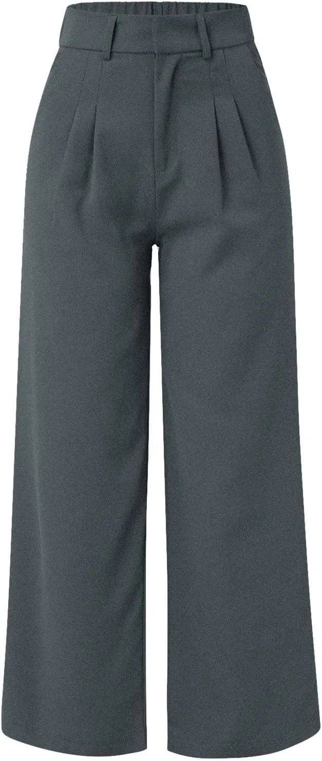 Wide Leg Dress Pants Women's High Waisted Trousers